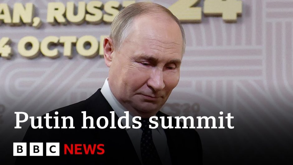Vladmir Putin greats leaders at Brics summit in Russia | BBC News