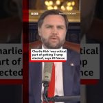 Charlie Kirk was ‘critical part’ of getting President Donald Trump elected, says JD Vance. #BBCNews
